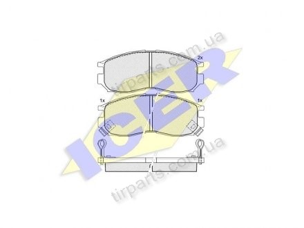 Фото автозапчасти тормозные колодки MITSUBISHI GALANT VI (2741, MR334657, X3511002, 58101-M2A01, MR493984, 58101M2A01, MZ690001E, RS6445, M3 8 MR389540, MR389541, MR 389538, MB 389538, MB 389532, MR 129 592, MR 389 532, MR389533, MR389537, MR475244, MB389541, MB699702 Polcar IE180771 (фото 1)