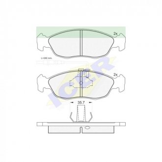 Фото автозапчасти тормозные колодки PEUGEOT 306 hatchbac (425315, 425122, E172030, 425121, 425316, 2883, 4251.03, 4253.15, RS7310, 825 425 6, 4251.21, 4251.22) Polcar IE180932