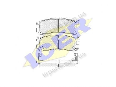 Фото автозапчасти тормозные колодки MITSUBISHI GALANT VI (RS7590, MR 389 580, MB 857 336, 2667, MB699056, MR389576, MB 534 653, MZ690010E, MR385 MR569780, MR567780, MB 857335, MB 950350, MR389580, MB 699056, MR129433, MR205144, MR389577, MR 569780, MR 129433, MR 12953 Polcar IE180981