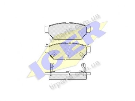 Фото автозапчасти тормозные колодки MITSUBISHI COLT IV ((MN116770, MB699336, MN 116770, MR205377, MB928314, MB928314, MR389569, MB699334, 93 MR38) 516003, MR 389565, MB 699334, X3 516003, MB 699336, MR 205 377, MR 389 569) Polcar IE180982