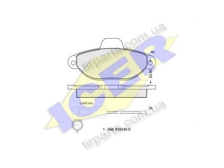 Фото автозапчасти тормозные колодки FIAT PANDA (169), 09 (7 736 533 7, 77362479, 71772530, 9948045, 446 44, 7 736 247 9, 7 736 249 7 7 177 253 0, 7 177 098 5, 7 176 905 6, 7 736 226 7, 77368201, 7 736 820 1, 5892737, 71769056, 9948054, 9948054, 9 94, 5 892 737,) Polcar IE181018