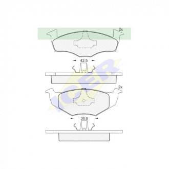 Фото автозапчасти тормозные колодки SEAT CORDOBA (6K2/C2 (1H0 698 151 A, RS7555, 7018)) Polcar IE181119 (фото 1)