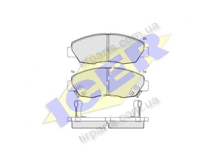 Тормозные колодки (45022-S01-A03, 45022S10010, 06450S5DA01, H4502S10003, 45022-S5D-H00, 45022S5DH00, 45022S5A20 00, 45022-SNE-A51, 45022-S01-A01, 45022S10000, 45022-S5D-A00, 45022S01A01, 06450-S5D-A01, 45022S01A02, 45022TR3A00, 45022S84A00, 45022) Polcar IE181329 (фото 1)