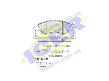 Фото автозапчастини гальмівні колодки CITROËN C5 (RC_), 08 (4252.87, 4252.14) Polcar IE181420-701