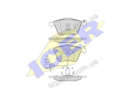 Фото автозапчастини гальмівні колодки AUDI A6 Avant (4B, C (4B0698151Q, 4B0 698 151 AD, 4B0698151R, 4B0 698 151 R, 4B0698151AC, 4B0 698 151 Q, 4B0698151AD, 4B0 698 151 AC) Polcar IE181531