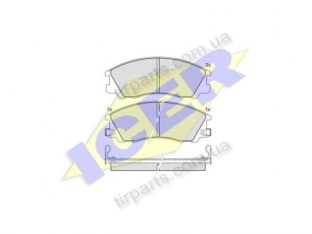 Фото автозапчасти тормозные колодки HYUNDAI TERRACAN (HP (58101-H1A00, 58101-H1A01, 58101-H1A10)) Polcar IE181539 (фото 1)