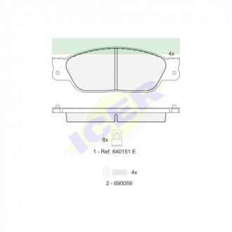 Фото автозапчастини гальмівні колодки JAGUAR S-TYPE (CCX), (XR8-58178, XW4Z-2001-BA, XR8-12435, XR8-13324) Polcar IE181561