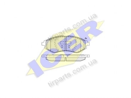 Фото автозапчасти тормозные колодки CHEVROLET KALOS seda (96566892, 9656 6892, 96534653, 96534653, PW892497, 9653 4653) Polcar IE181566 (фото 1)