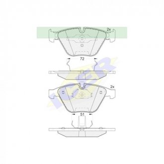 Фото автозапчасти тормозные колодки BMW 5 (E60), 07.03- (34116767580, 34111763089, 34 11 6 767 580, 34 11 6 761 284, 34 11 6 763 4 6 753 668, 34112283865, 34116761283, 34112288874, 34116753668, 34116763591, 34116767191, 34 11 2 283 865, 34116784129, 34112339269, 3411 Polcar IE181577