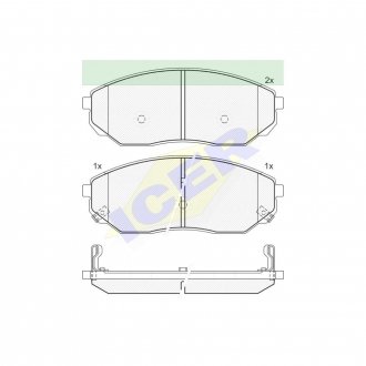 Фото автозапчасти тормозные колодки KIA SORENTO (JC), 08 (58101-3EE00, 58101-3ED00, 58101-3EE01) Polcar IE181606