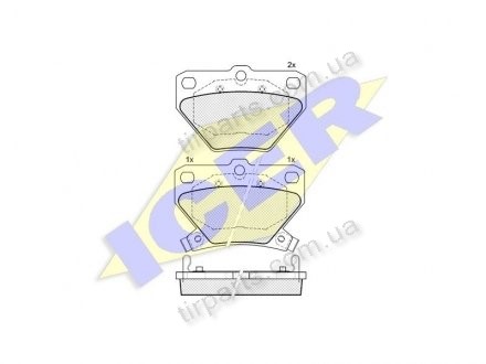 Фото автозапчасти тормозные колодки TOYOTA COROLLA Verso (8897 2099, 0446620090, 0446652040, 0446652030, 04492-20090, 04466-52010, 0446-5 20090, 0446652010, 04466-52020, 0449220090, 0446652020, 04466YZZD5, 88972099, 04466 -52040, 0446652050, 0446652060, 04466.52060, 0 Polcar IE181607