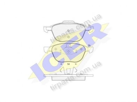 Фото автозапчасти тормозные колодки FORD FOCUS C-MAX, 10 -33-23Z, B3YH-33-23ZA, 1 566 093, BV61-2001-CB, 1 820 037, 1 753 844, 1 519 528, BPYK-33-23-ZB9C, BPYK-3 8, 1 508 074, B4YB-33-23Z, 3 068) Polcar IE181617 (фото 1)