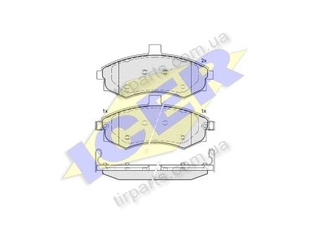 Фото автозапчасти тормозные колодки HYUNDAI ELANTRA (XD) 581012DA60, 581012DA40, 581012FA01, 58101-17A10, 58101-2DA00, 58101- 2FA00, 58101-2D050, 58101-2FA01, 581012SA31, 58101-2DA31, 581012FA00) Polcar IE181643