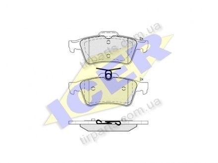 Фото автозапчастини гальмівні колодки VOLVO S40 II (MS), 0 (425405, MEAV6J2M008AA, ME2T1J2-M008AA, ME2TG1J-2M008AA, MEAV6J2M008CA, C2D23143, 5W93-2200-AB, 5W93-2200-AA, 1605117, 1605117, 1765765, 5W932200AB, 93190338, C2C27271, 16 05 117, 1 765 765, 1 763 677, 1 809 259 Polcar IE181651