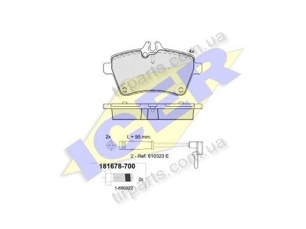 Фото автозапчасти тормозные колодки MERCEDES-BENZ KLASA (1694200220, 1694200920, 1694202120, 169 420 02 20, 169 420 03 20, 169 420 26 1694202020, 1694200320, 1694201020, 169420 09 20, 169420 07 20, 1694201820, 169420 18 20, 169420 10 20, 169420 13 20, 1694201320, 1694 Polcar IE181678-700