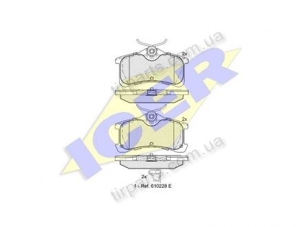 Фото автозапчасти тормозные колодки TOYOTA COROLLA (_E11 (04466-02060, 04466-20130, 0446602060, 0446602010) Polcar IE181728 (фото 1)