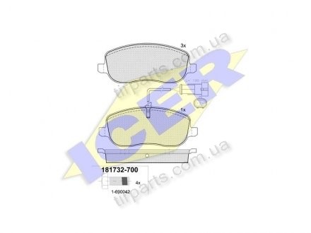 Фото автозапчасти тормозные колодки FIAT CROMA (194), 06 (796 11, 7 736 362 7, 77363627) Polcar IE181732-700