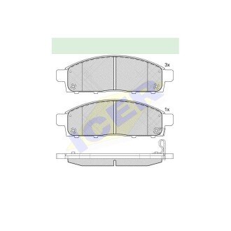 Фото автозапчасти тормозные колодки MITSUBISHI L 200, 11 (6000609714, 6000609715, 6 000 609 715, 6 000 609 714, 6 000 611 054, 7304 6 05A 623, 46 05A 632, 46 05B 158, 46 05A 631, 46 05B 233, MQ 704 260, 6000611054, 46 05A 198, 4605A633, 4605A930, 4605A631, 4605A196,4 Polcar IE181784