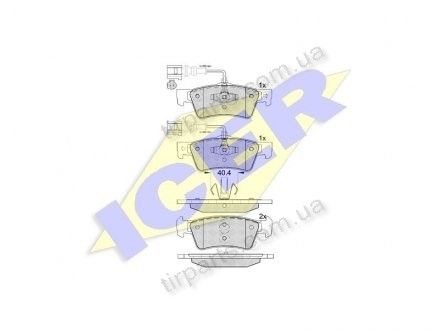 Фото автозапчасти тормозные колодки (7L6 698 451, 7758, 7L6698451) Polcar IE181815