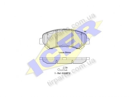 Фото автозапчастини гальмівні колодки (D1060-VK190, D10609N00A, D1060-9N50A, 5581057L00, D1060JD00J, D1060-JD00J, D1060JE00A, D1060-JD0VA, D1080-JE00A, D1060-3UB0A, D1M60-9N00A, D1080JE00A, D1060-JE00A, D1M609N00A, D1060-ET01A, D1060-JD00A, D1M60-JE00A, 5581057L50, D106 Polcar IE181834