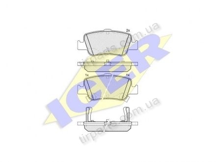 Фото автозапчасти тормозные колодки TOYOTA AURIS, 10.06- 0446602300, 04466-02291, 04466-02182, 04466-02300, 04466-02280, 04466-02290, 04466-YZZE3, 0446602190, 0446602191, 0446602180, 0446602280, 0446602181, 04466) Polcar IE181870 (фото 1)