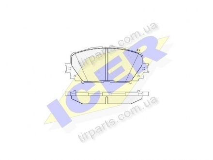 Фото автозапчастини гальмівні колодки TOYOTA YARIS, 11.05- (04465-52240, V9118-A100, V9118-A101, 04465-52310, 04465-B1360, V9118A101, 04465-52190, 04465-52270, V9118A100) Polcar IE181898