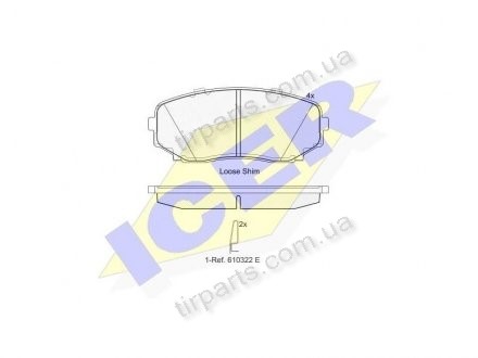 Фото автозапчастини гальмівні колодки MAZDA CX-7, 10.07- (EHY4-33-23Z, L2Y7-33-23Z, EHY4-26-48Z, EHY4-26-43Z, EHY5-26-43ZA, 46 05B 475, 46 05B 541, TKY8-33-28Z, 7T4Z-2200-A, 7T41-2200-AA, 7T4Z-2V200-AA, 7U2J-2C453-AA, EHY2-33-28Z, EHY4-33-28Z, L2Y8-26-43ZA, L2Y6-26-49Z, Polcar IE181962 (фото 1)