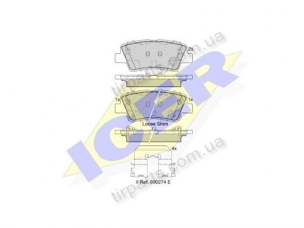 Фото автозапчастини гальмівні колодки Polcar IE182036