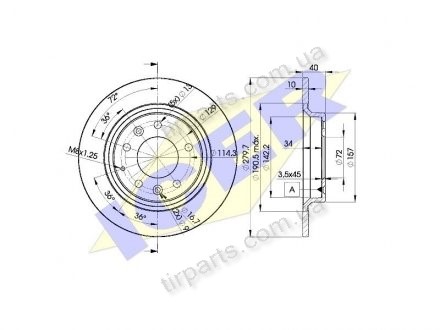 Фото автозапчасти тормозные диски (BD971, N123-26-251A, GFYY-26-251, GF3Y26251, GF3Y26251A, GF3Y-26-251A, N123-26-251, NF4726251, NF47 Polcar IEBD3268 (фото 1)