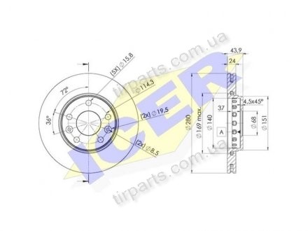 Фото автозапчасти тормозные диски (402060010R) Polcar IEBD4022