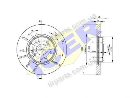 Фото автозапчасти тормозные диски (45251SEAE30) Polcar IEBD5251