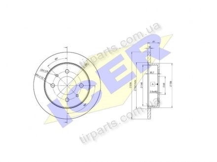 Фото автозапчасти тормозные диски (MB857763, MB857762, MR249357, MR913846, MB699288) Polcar IEBD7763