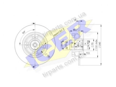 Фото автозапчасти тормозные диски (7701207823) Polcar IEBD7823