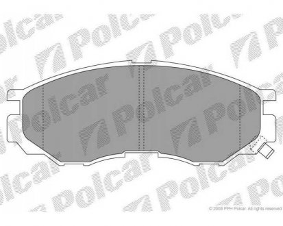 Фото автозапчасти тормозные колодки MITSUBISHI L200/L300 (363702160570, 363702160645, 2945, FD6913A, FD6913E, 363702160777, X3511-005, 393702160645 MB699266, MR389538, MR389533, MR389547, MR205256, MR389537, MR475244, MR334657, DBP51-1119, MN102 -609, VXL1082, MB89507 Polcar LP1010 (фото 1)