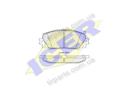 Фото автозапчасти тормозные колодки TOYOTA YARIS 06- (04465-52260, 0446552260, 363702161494, V9118-A104, 363702161485, 04465-52445 2200, 0446552180, V9118A104) Polcar LP2006 (фото 1)