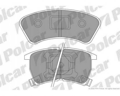 Фото автозапчасти тормозные колодки MAZDA 323 86-87 (GBP796AF, NDB157, MDP479, FD6346A, BG12-49-280, FD6346, PA761) Polcar LP552