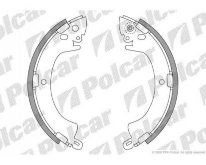 Фото автозапчасти барабанные колодки MIT.L300/PAJERO/MONT (MBS401, 680533, MB587660, VBS676, MB587659, MB238-110, MZ981-180, MZ981-179, MB238523, MB238322 184AF, N1374, 0533, SH1185, MB587661, MB699017, MB238520, MB238114) Polcar LS1344