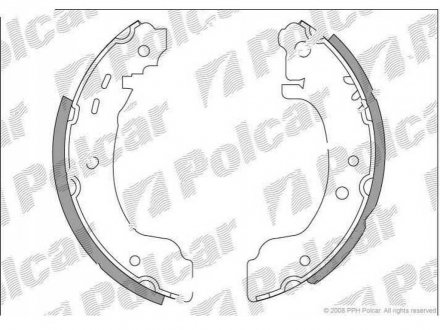 Фото автозапчастини барабанні колодки NISS.PRIMERA 90-96 (363609701230, 363609801230, 44060-70J28, 4406070J20, VBS470, GBS1211AF, 680543, SH2335, 20231, 4406070J28, 20231 01, N1496, 44060-70J20) Polcar LS1620