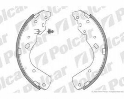 Барабанные колодки FORD RANGER (TU_), 0 (2M342200BA, 680811, 680806, 3651347, 1713, VBS668, 4509601, UHY42638Z, 3645890) Polcar LS1897