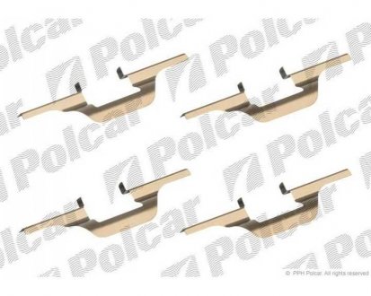 Монтажний комплект гальмівних колодок PEUGEOT/SEAT/VW Polcar LX0260 (фото 1)