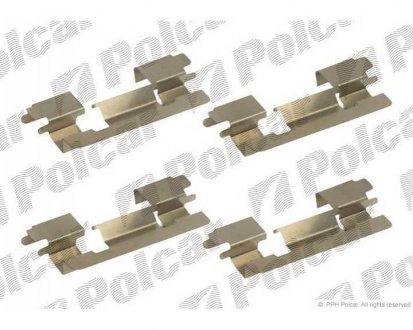 Монтажный комплект тормозных колодок TOYOTA COROLLA 02- (1293) Polcar LX0376 (фото 1)