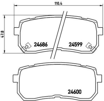 Фото автозапчастини гальмівні колодки Polcar P30035