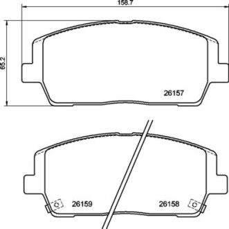 Фото автозапчастини гальмівні колодки Polcar P30116