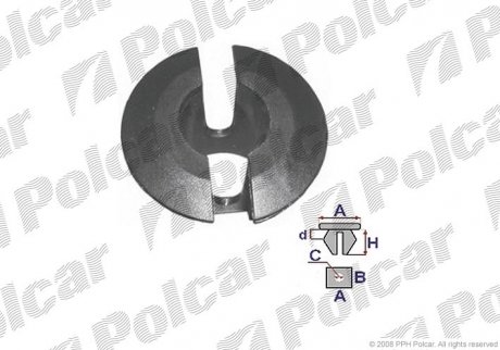 Фото автозапчасти монтажный элемент MITSUB CARISMA, 00- Polcar RXB22647