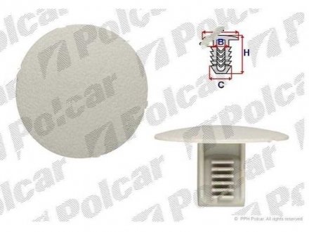 Фото автозапчасти крепление обшивки Volkswagen GOLF II, 83- (321867838) Polcar RXC60112