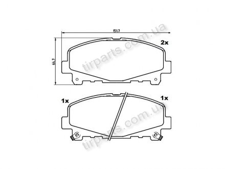 Фото автозапчасти тормозные колодки (45022TL0G51, 45022-TL0-G51, 45022TL0G50, 45022-TL0-G50) Polcar S70-0544 (фото 1)