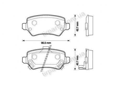 Фото автозапчасти тормозные колодки OPEL ASTRA G hatchba 3188727, 93188727, AN-4283WK, 1605967, 1605967, 93170602, 93170602, 93170602, 93179164, 93179164) Polcar S70-1082