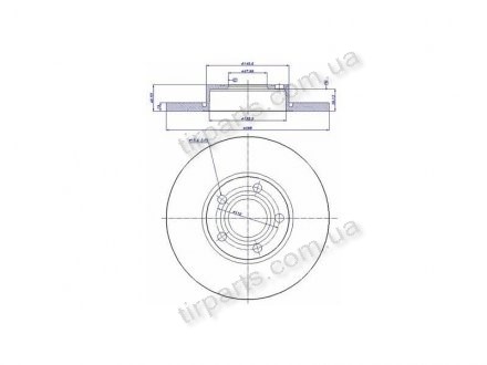 Фото автозапчасти тормозные диски AUDI A6 (4A, C4), 06 (14534 03, D2135, DI955149, 4A0 615 301B, GBD1064, 102379, VBE270, 1.0120.1.1, 8, 4A 4A0615301B, WN553, BD467, 14534) Polcar S71-0059 (фото 1)