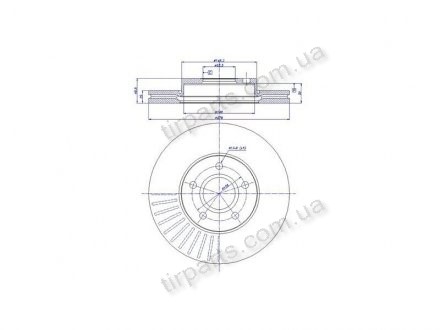 Гальмівні диски FORD FOCUS II Turnie (1373369, 1373369, 1790221, 1734696, VBD1081, 1575734, DI956450, 58254, 1223663, 1223663, 1320352, 1320352, 351176420500, 58220, DR6067, 31362411, DI956337, BD1051, 20.4509, 274509, 274509, NBD1350, 1223665, 12236 Polcar S71-0124