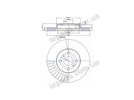 Фото автозапчастини гальмівні диски TOYOTA YARIS (4351252090, 43512-52090, DI956187, 1.52B5.2.4, 4351217131, 43512-17131, VBD1071, VBE347, 4351217120, 43512-17120, NBD995, DI955884, NBD1137, 435120D050, 43512-0D050, 353615202524, 955884, 4351217130, 43512-17130, 57966, Polcar S71-0196